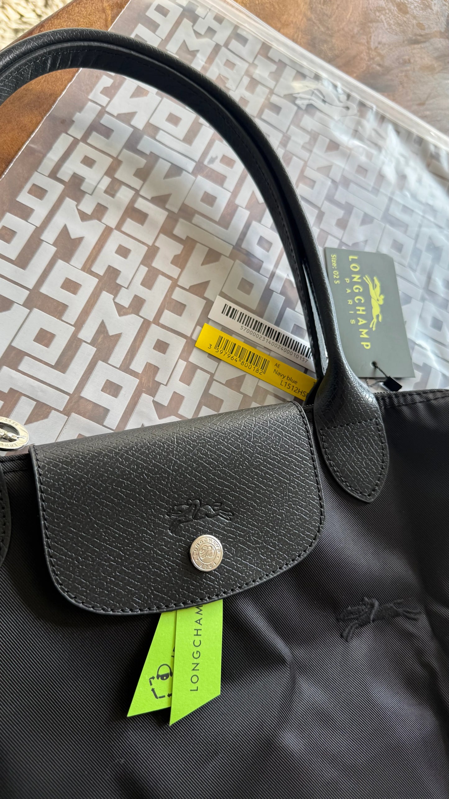 Longchamp Siyah Nakışlı