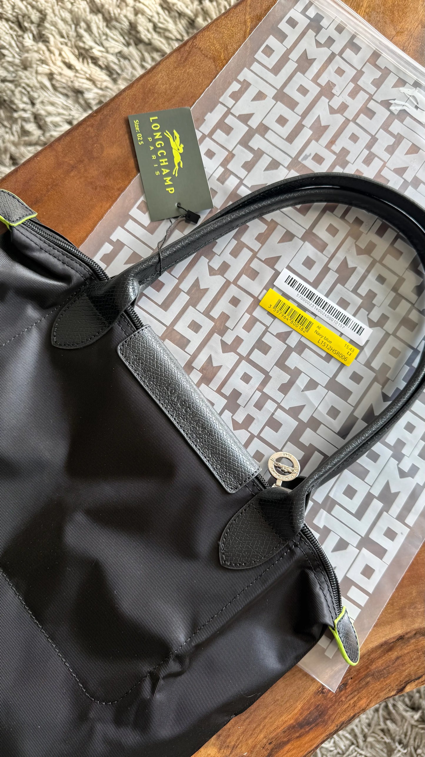 Longchamp Siyah Nakışlı