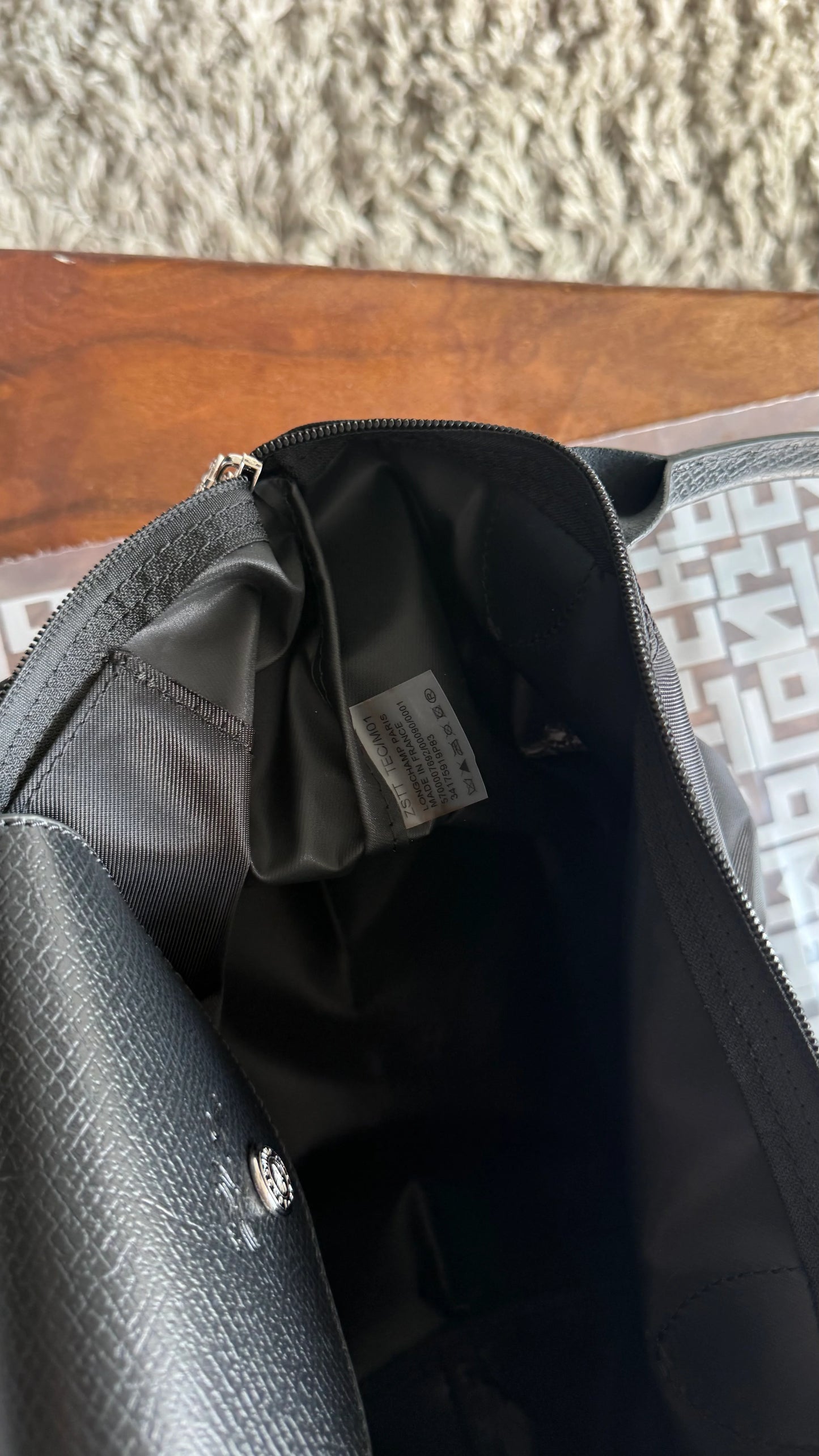 Longchamp Siyah Nakışlı